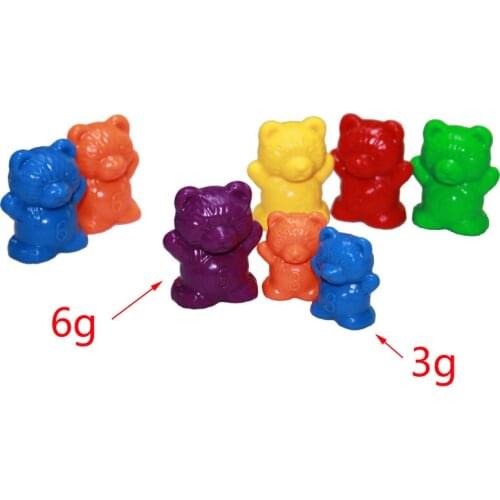 60pcs/lot Counting Bears Montessori Educational toys Colorful Sorting math Learning tools for kids Toy set