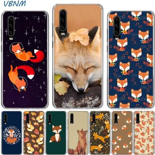Cute Fox In Autumn Case For Huawei P40 P30 P20 Mate 40 30 20 10 P10 Pro+ lite P Smart 2020 Z Plus + 2019 2018