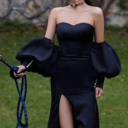 Black/White/Red Satin Sleeve Fashion Puff Long Sleeve With Button Elegant Wedding Sleeve Accessories DG009