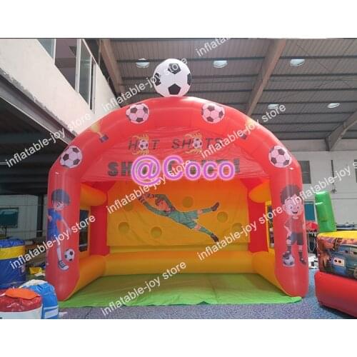 DDU free ship!Inflatable Soccer shootout football inflatable football toss game,5*4m PVC inflatable soccer goal games