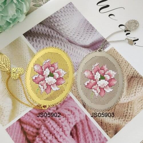 DIY Craft Stich Cross Stitch Bookmark Metal Silver Golden Needlework Embroidery Crafts Counted Cross-Stitching Kit
