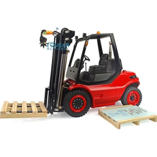 LESU Remote Control Truck 1/14 Linde Hydraulic Forklift Transfer Car ESC Motor Painted Light THZH1048-SMT3
