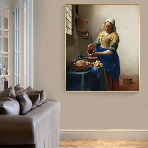 Johannes The Milkmaid Famous Art Paintings On the Wall Art Posters And Prints Dutch Golden Age Famous Artwork Pictures Cuadros