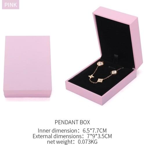 New Pink Female Necklace Jewelry Display Storage Box For Earring Bracelet Wedding Ring Showcase Jewellery Holder For Lover Gifts