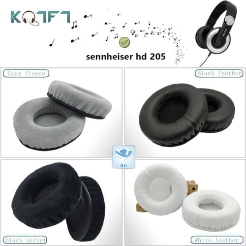 KQTFT round flannel 1 Pair of Replacement Ear Pads for sennheiser hd 205 Headset EarPads Earmuff Cover Cushion Cups