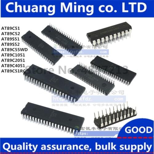 AT89C51-24PU AT89C52-24PI AT89S51-24PU AT89S52-24PU AT89C2051-24PU AT89C4051-24PU AT89C55WD AT89C1051 10pcs/lots IC In stock