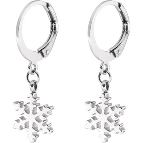 Hot Sale Gold Silver Color Flower Stud Earrings For Women Stainless Steel Top Quality Ear Clip Fashion Jewelry Gifts