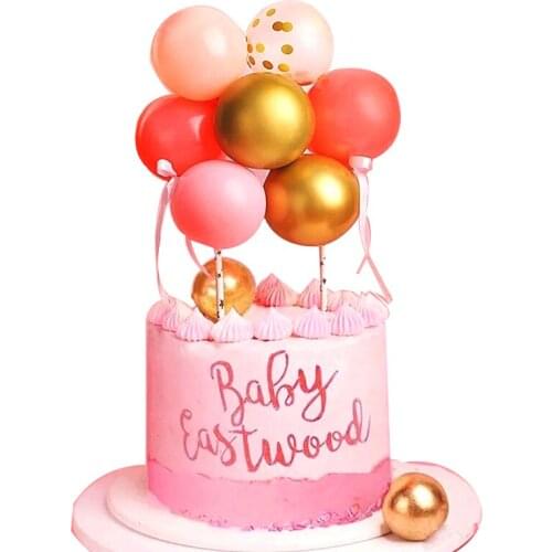 1pack 5inch Metal Balloon Acrylic Cake Topper Baby Shower Girl Cloud Shape Confetti Balloons Birthday Party Decor Home Supplies