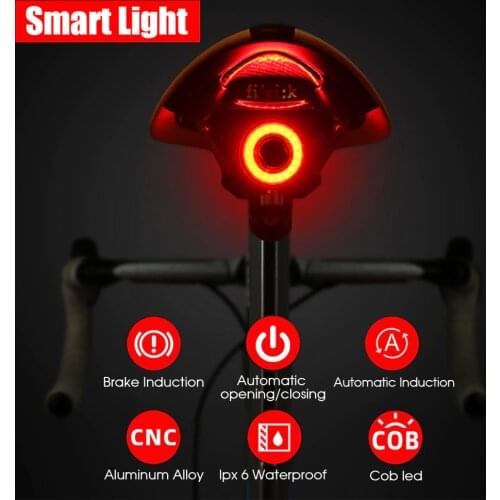 MOVIGOR Rechargeable Bicycle Rear Light Smart Auto Brake Sensing Light IPX6 Waterproof MTB Road Bike LED Warning Taillight