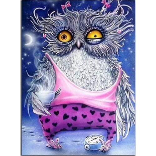 New Arrivals DIY Full Round/Square Diamond Painting Super Cute Owl 3D Embroidery Cross Stitch Rhinestone Mosaic Home Decor YC940