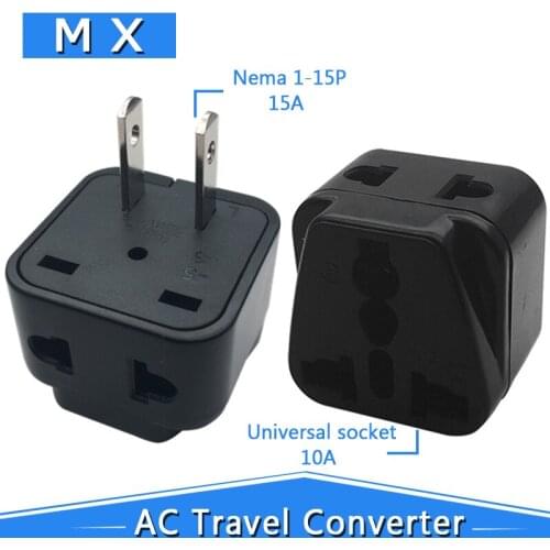 Wholesale Black White 250v 10a Copper Universal America 2 Pin AC Power Adapter Plug USA Canada Japan Travel Adapter Plug