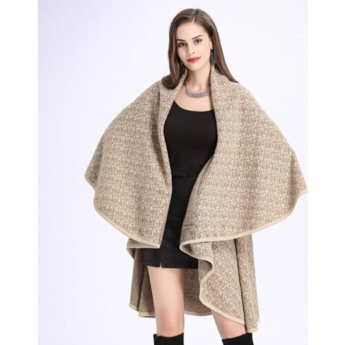 Newarrival fashion Poncho shawl women in autumn and winter thick warm solid cloak girls temperament comfortable winter scarf