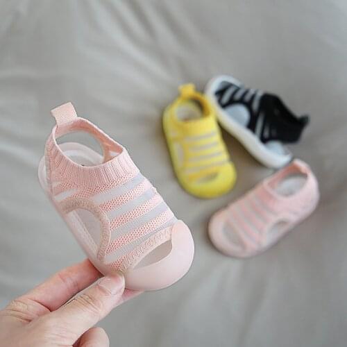 Summer Baby Girls Boys Casual Shoes Infant Toddler Sandals Anti-collision Non-Slip Kids Soft Bottom Children Beach Sandals