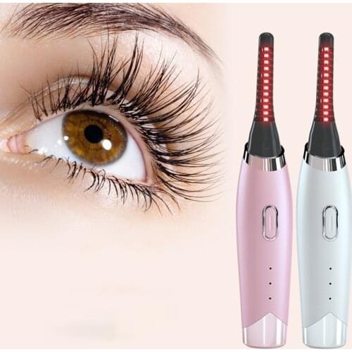 Heated Eyelash Curler, USB Rechargeable Electric Eyelash Curler for Quick Natural Curling, Long Lasting Eyelashes Curl Tool