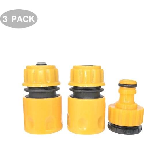 2 sets of 3 pieces 1/2 "3/4" hose hose 16mm quick connector garden greenhouse faucet accessories