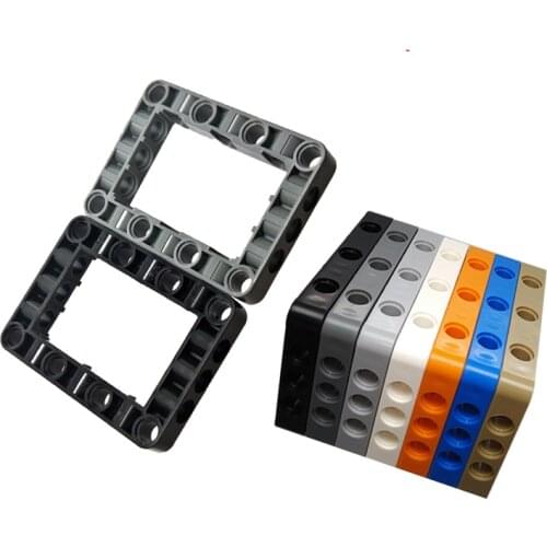 10pcs Technic Building Blocks Bulk Liftarm Beam Square Huller Hole 5x7 Frame Bricks Engine Model Building Toy for Children 64179
