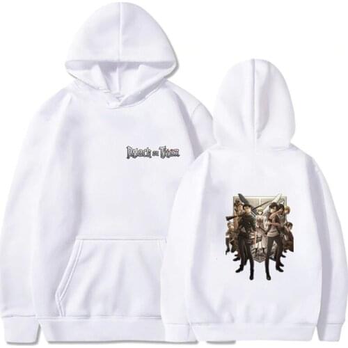 Attack on Titan Hoodie Japanese Anime Double-sided Long Sleeves Loose With Pockets Unisex