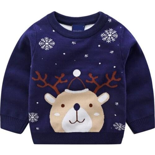 Unisex Baby Boys Girls Knit Christmas Party Double Layer Sweater Winter Warm Cotton Holiday Casual Pullover Sweatshirt Outfit
