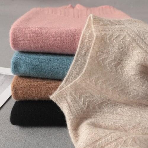 Knitted Jumper Autumn Winter Tops Turtleneck Pullovers Casual Thick Cashmere Sweaters Women Long Sleeve Knitwear Sweater Y434