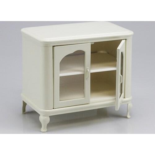 1:6 Dollhouse Handcraft White Cabinet Modern Furniture Decoration Toys