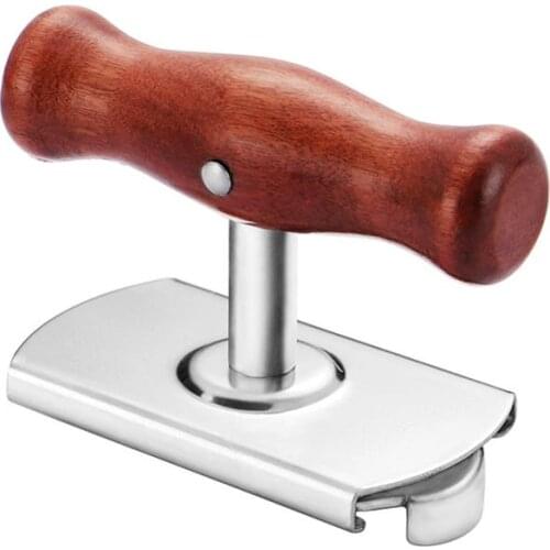 1Pcs Manual Bottle Opener With Stainless Steel Wooden Handle Can Easily Adjust The Diameter Of 2.3 CM 10 CM Kitchen Accessories