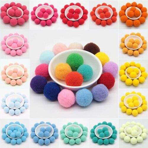 100pcs 25mm Fluffy Pompom Balls Soft Mini Round Shaped Fluffy Balls Gift for DIY Sewing Craft Creative Home Decoration Supplies