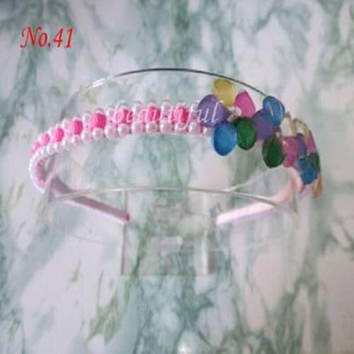 Hand Customize Hair Accessories Free Shipping 12pcs BLESSING Good Girl Modern Style Headband Counterfeit Pearl Resin 76No