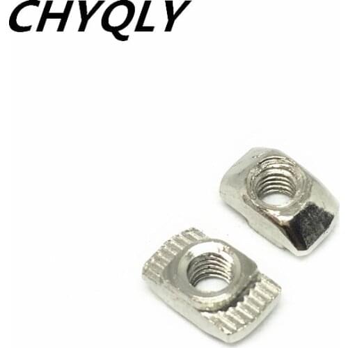 M3/M4/M5 T Nuts Hammer Nut Aluminum Connector T Fastener Sliding Nut Nickel Plated Carbon Steel for 2020 Serie Aluminum Profile