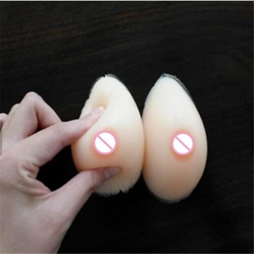 2020 180/pair Small Silicone Fake Breast Form for Breast Cancer Teaching Teardrop Shape Lifelike Mastectomy Drag Queen Gift