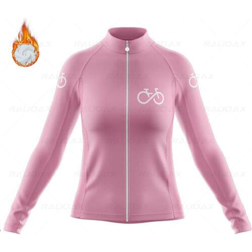 2021 MTB Bike Winter Fleece Long Sleeve Warm Cycling Clothing Cycling Jersey Bicycle Clothese Outdoor SportsRopa Ciclismo Mujer