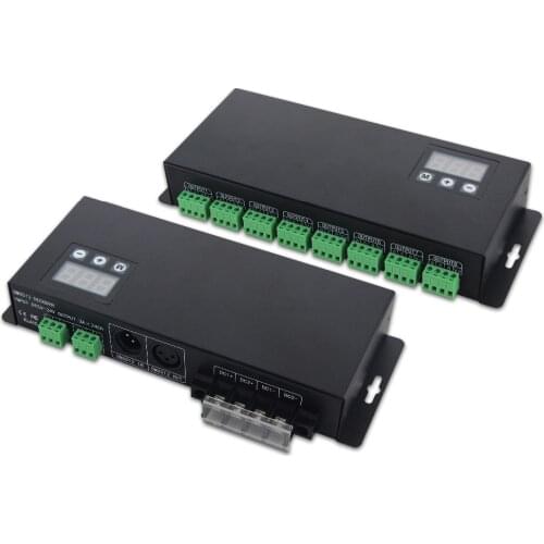 24 Channel Dmx Decoder DMX512 Dimmer Constant Voltage Decoder 24CH Constant Voltage PWM Controller RGB DMX Decoder 3A/CH*24