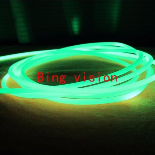 5.0mm Side glow Solid core optic fiber cable 5m for car light decoration or other indoor 5mm side glow fiber optic ligting