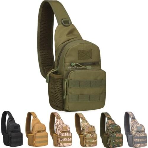 800D Oxford Tactical Sports Chest Bag Waterproof Men Women Hiking Camping Climbing Crossbody Bag Molle Military Shoulder Bag