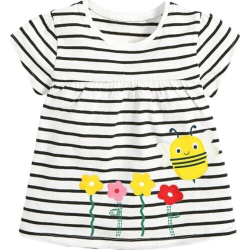 Bambino New Year 2021Tshirt for Girls Cartoon Summer Children Tops 2-7Years Little Kids Clothing Baby Costume Pure Cotton Shirt