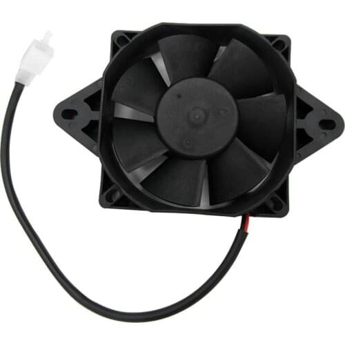 Black 12V Plastic + Metal Radiator Thermoelectric Cooling Fan For 150cc 250cc Four-Wheel Off-Road Vehicle ATV Stroller