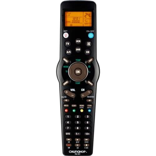 Chunghop RM-991 TV/SAT/DVD/CBL/CD/AC/VCR Universal Remote Control Learning for 6 Nets In 1 Code