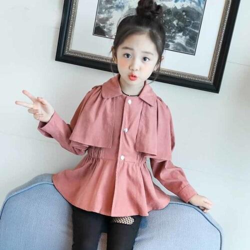 Childrens Windbreaker Baby Coat Girls Spring And Autumn Style British Trench Coat Windbreaker Jacket For Girls Coat For Girl