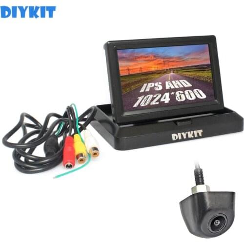 DIYKIT 5" 1024x600 IPS AHD Car Monitor 1920*1080P HD 170 Degree Starlight Night Vision Vehicle Camera Reverse for Car SUV MPV RV