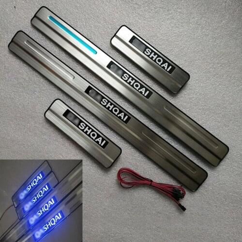 For Nissan QASHQAI J10 J11 LED Welcome Pedal Scuff Plate Door Sill Cover Car Styling Auto Accessories