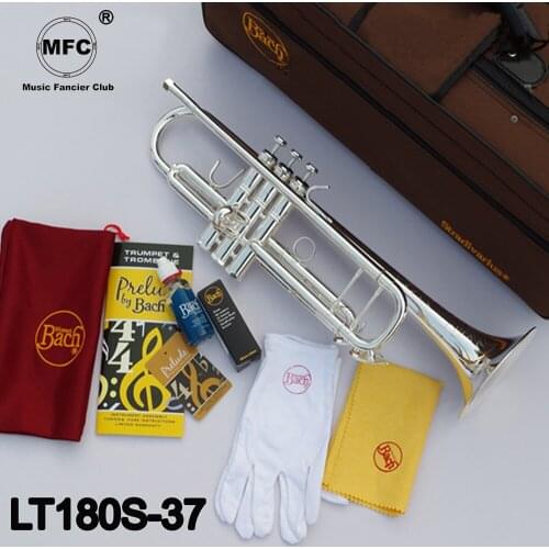 Brand New MFC Bb Trumpet LT180S-37 Silver Plated Music Instruments Profesional Trumpets 180S37 Mouthpiece Accessories With Case