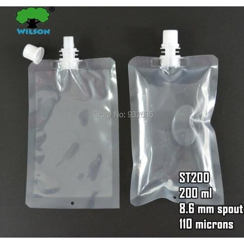FT-200 (200ML) MOQ 20 PCS Spout Flat Bag Spout Pouch Fill Juice,Sauce.Milk,Beverage, Jelly,For Food Storage Free Shipping