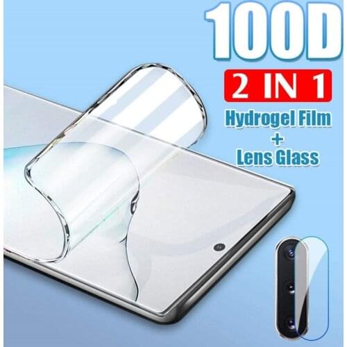 2 in 1 Hydrogel soft Film For samsung galaxy s20 Ultra s 20 plus s20+ a51 a71 Front screen protector and Camera Lens Glass