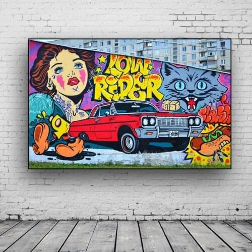Graffiti Wall Art Cartoon Artist Canvas Painting Abstract Posters and Prints Anime Pictures for Living Room Home Decoration
