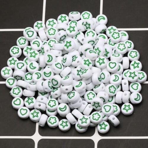 Round 4x7mm White Mixed Acrylic Spacer Beads For Jewelry Making DIY Charm Necklace Bracelet Beaded Accessories 100-500pcs/lot