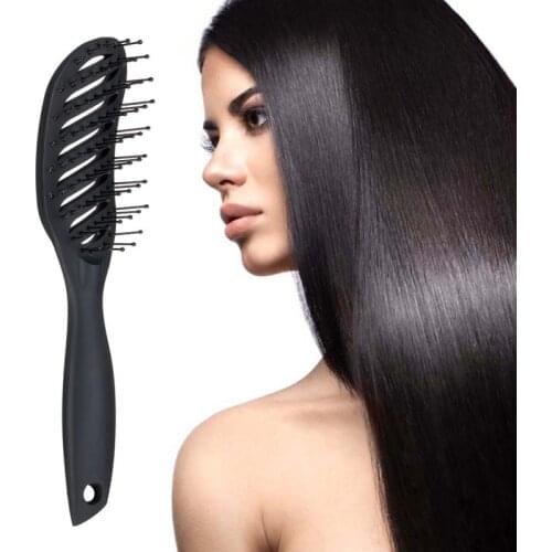 Hot Selling Wet/dry use comfortable anti-skid Hair Brush Hair Comb Massage Brush Styling Tools Comb Small curved comb