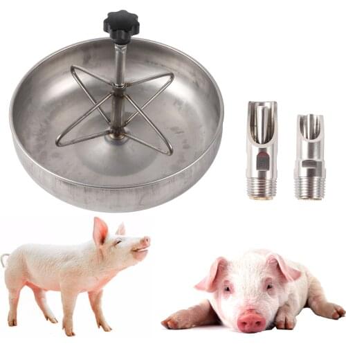 Piglet Feeding Trough Feeding Tray Stainless Steel Pig Trough Drinking Basin Poultry Animals Feeding Equipment