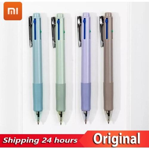 XIAOMI NUSIGN Oil Pen 0.7mm Smooth Writing Four-color Shell Four-color Refill Help Mark Memory For Students Office