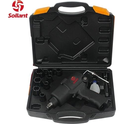 Sollant Air Pneumatic Wrench 1/2" 750N.M Impact Spanner Large Torque Tire Removal Tool Nut Sleeves Pneumatic Power Tools