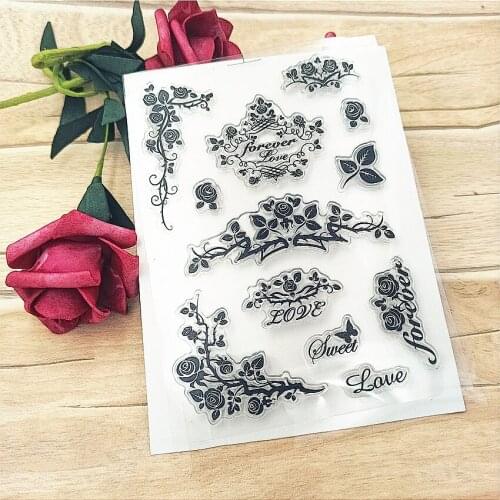 11*16cm Vines crown Transparent Clear Stamps / Silicone Seals Roller Stamp for DIY scrapbooking photo album/Card Making