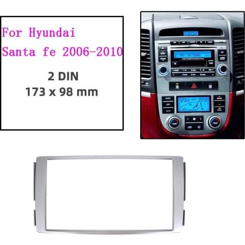 Double Din Car Radio Fascia for HYUNDAI santa fe 2006- Headunit Dash Kit Installation Facia Face Plate Panel Frame